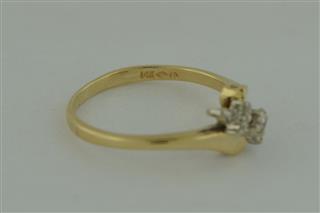 Diamond Fashion Ring 7 Diamonds .07ctw 14K Yellow Gold 1.5g Sz:5